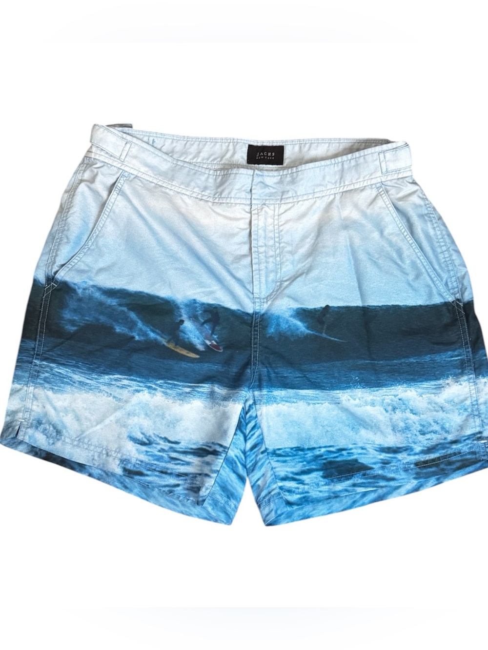 Jachs New York Hampton Fit Surf Print Swim Trunks Shorts Mens Size 34 Beach